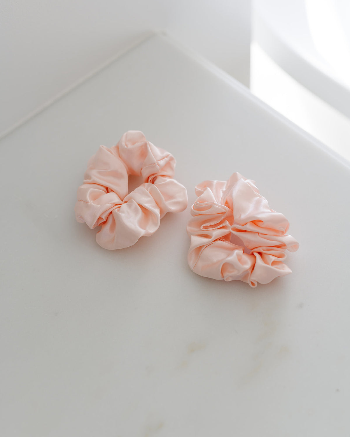 Silk Scrunchie Set in Blush, by Cozy Confidence