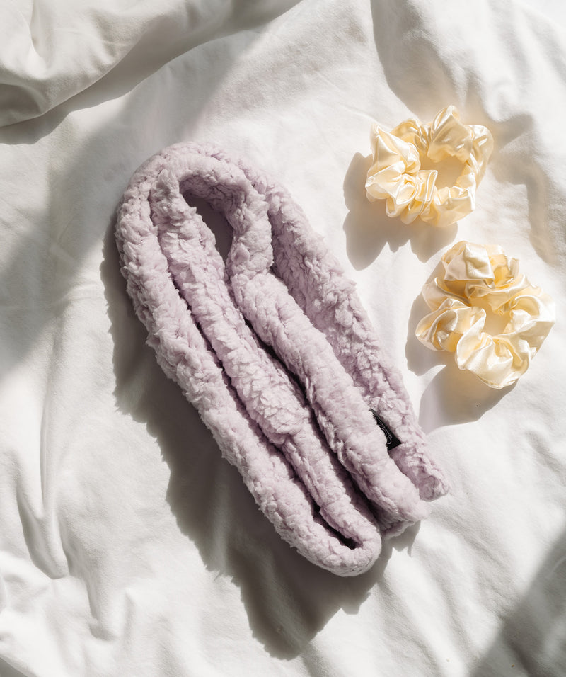 Classic CurlBand in Lavender with satin scrunchies