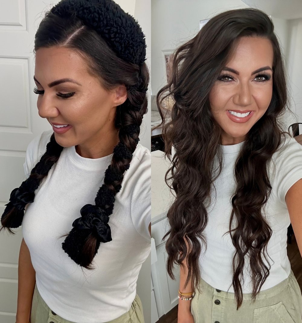 Real customer before and after using the CurlBand
