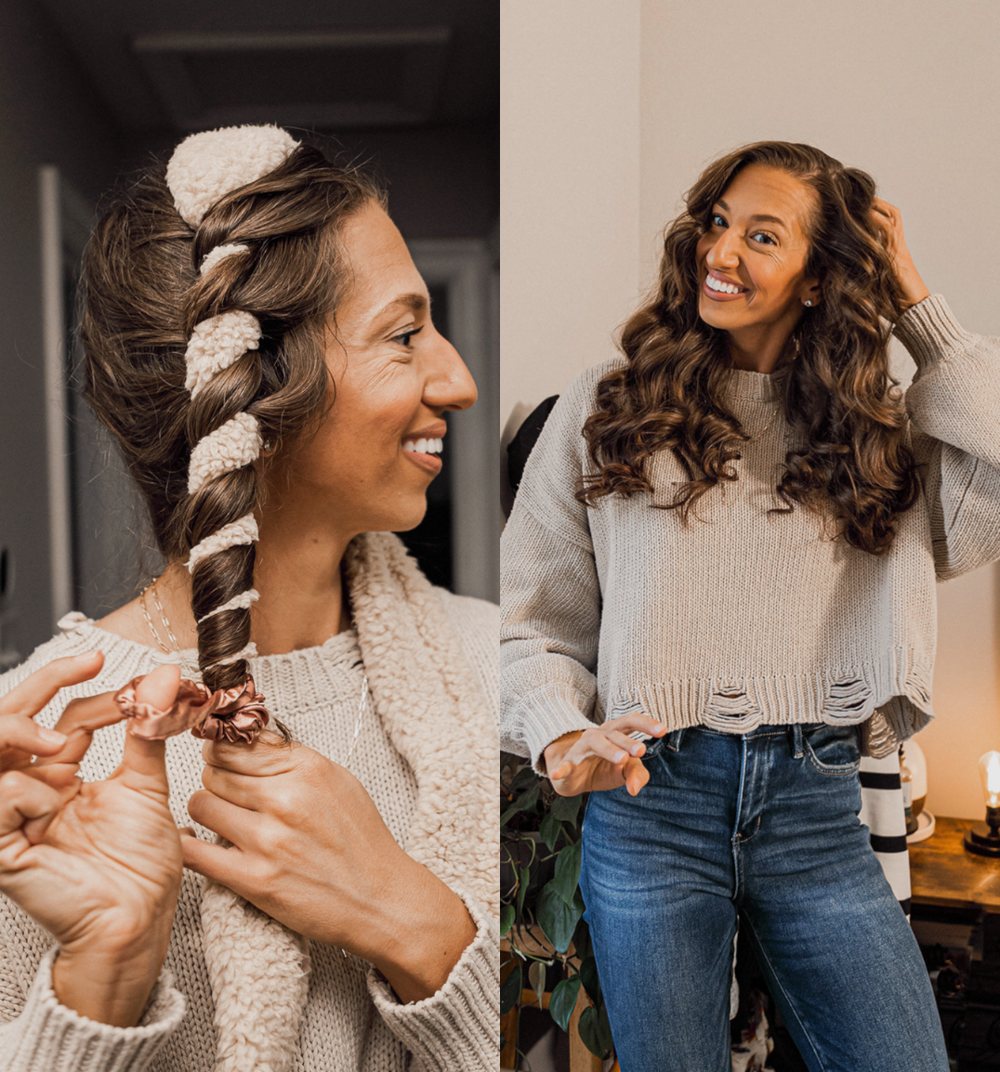 Real customer before and after using the CurlBand