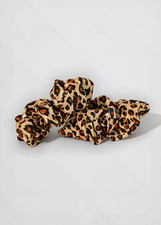 Leopard - Silk Scrunchie Set