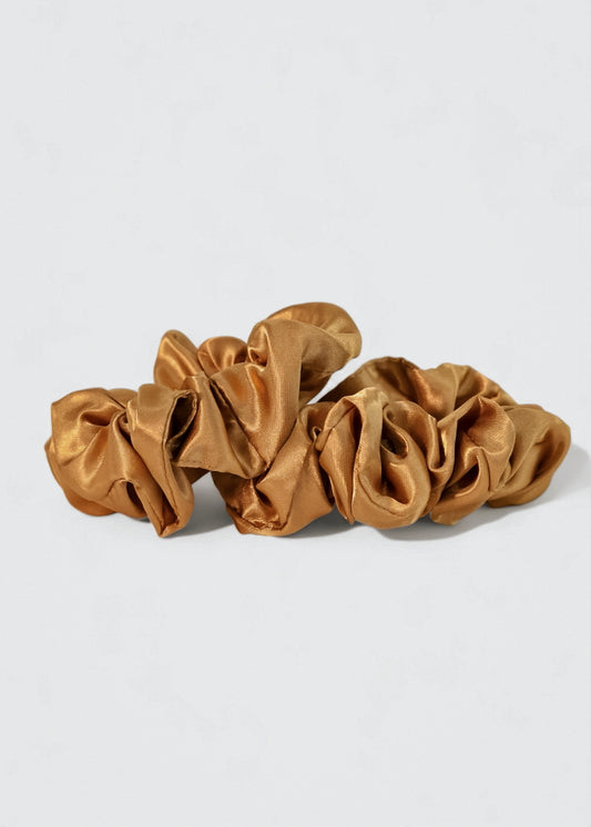 Gold - Silk Scrunchie Set