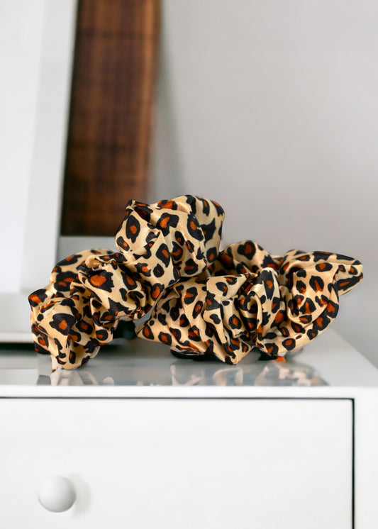 Leopard - Silk Scrunchie Set