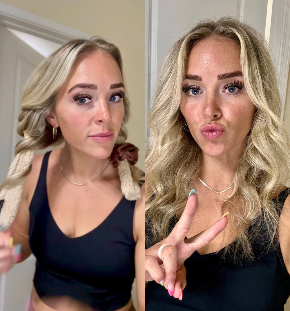 Real customer before and after using the CurlBand