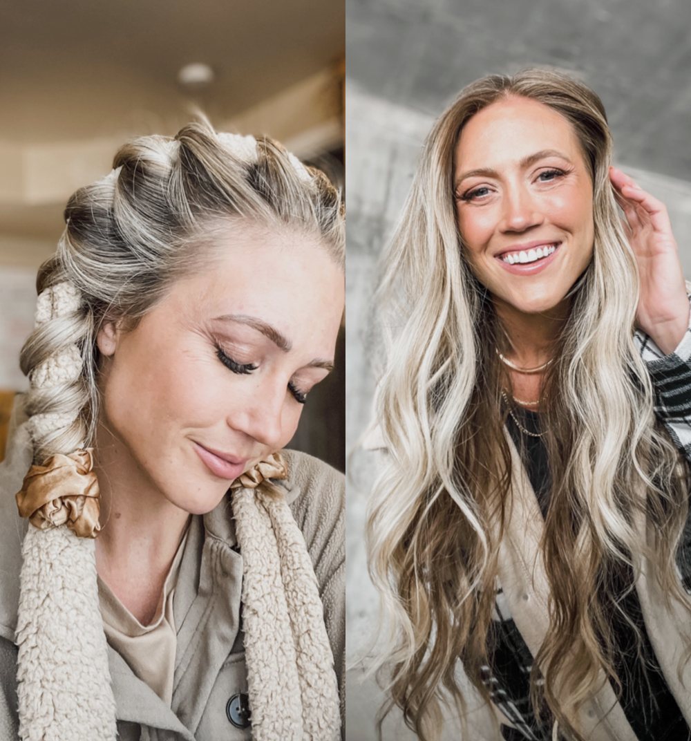 Real customer before and after using the CurlBand